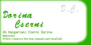 dorina cserni business card